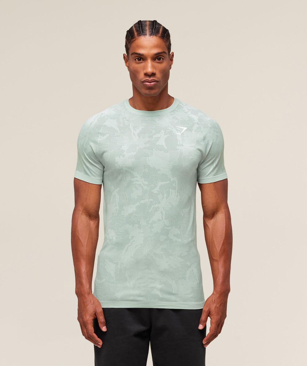 Geo Seamless T-Shirt - Morning Blue/Celeste Blue