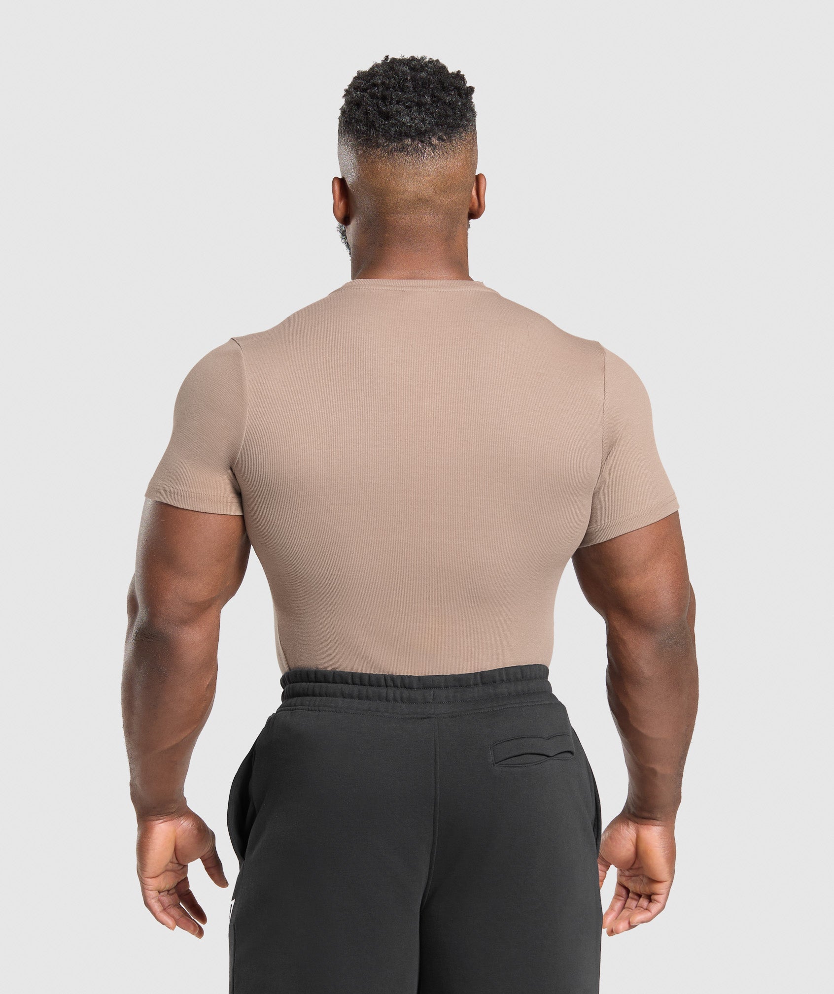 Ribbed T-Shirt - Lifestyle Brown