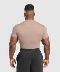 Ribbed T-Shirt - Lifestyle Brown