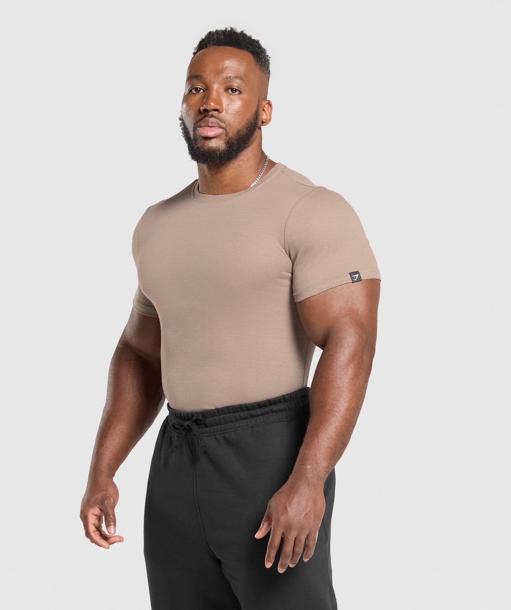 Ribbed T-Shirt - Lifestyle Brown