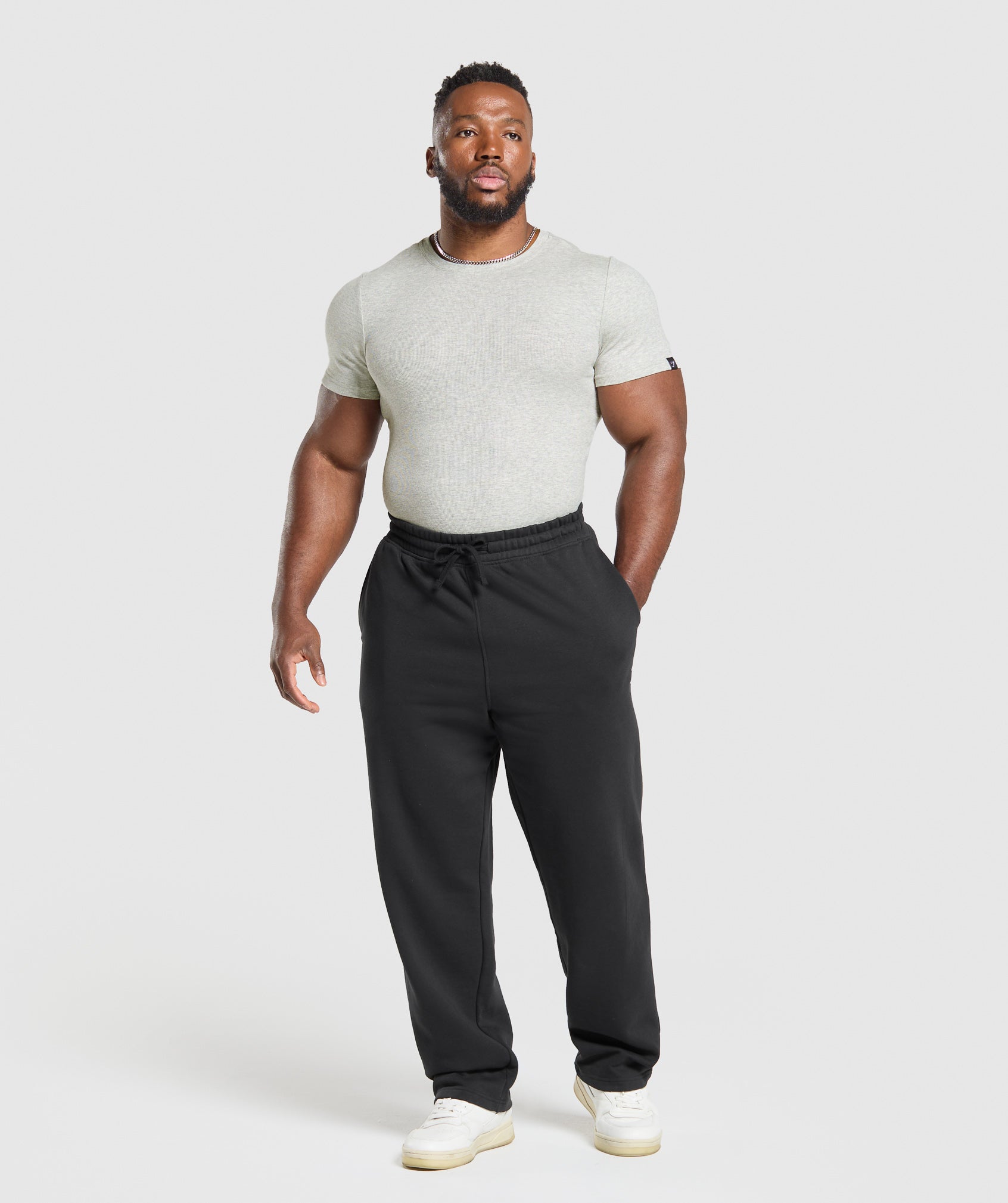 Ribbed T-Shirt - Stone Grey Marl