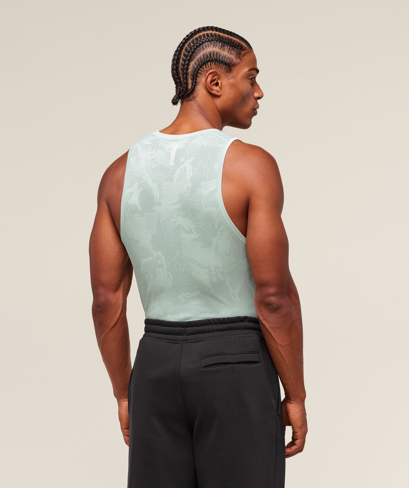 Geo Seamless Tank - Morning Blue/Celeste Blue
