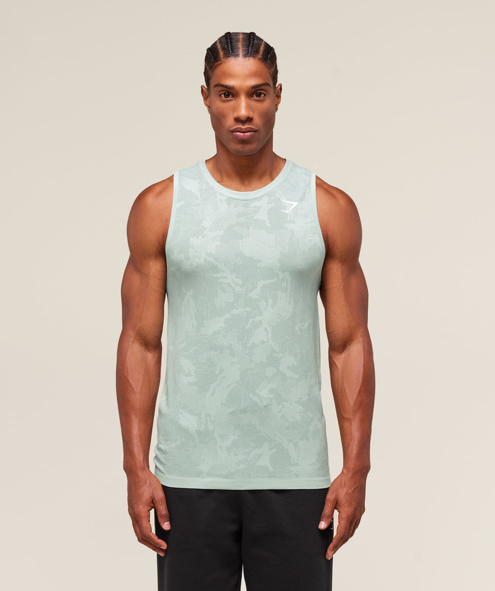 Geo Seamless Tank - Morning Blue/Celeste Blue