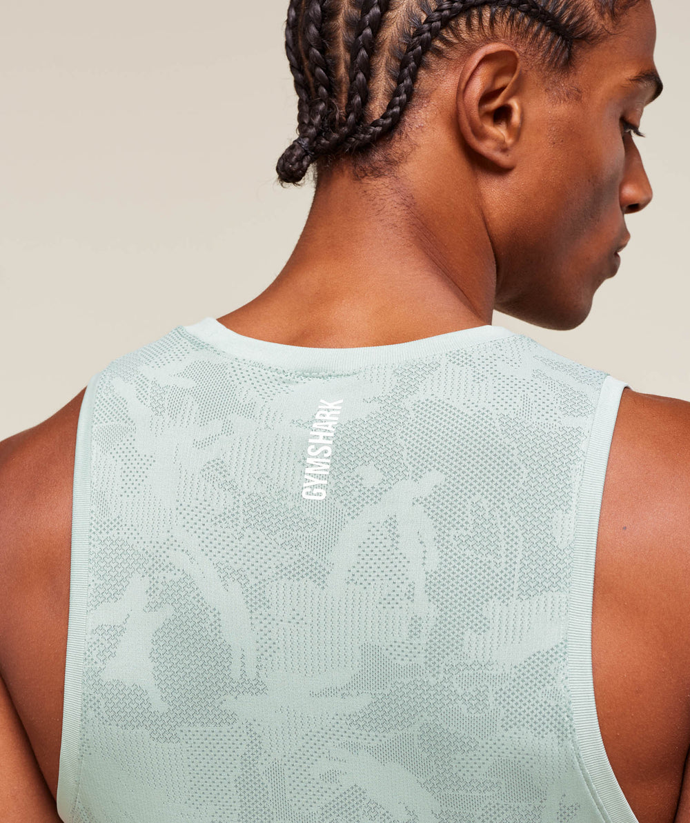 Geo Seamless Tank - Morning Blue/Celeste Blue
