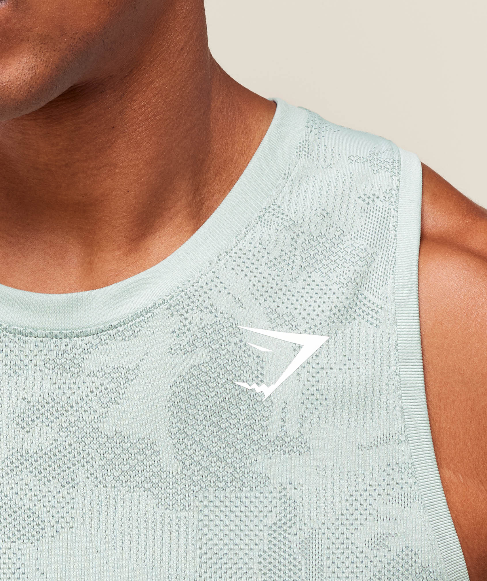 Geo Seamless Tank - Morning Blue/Celeste Blue
