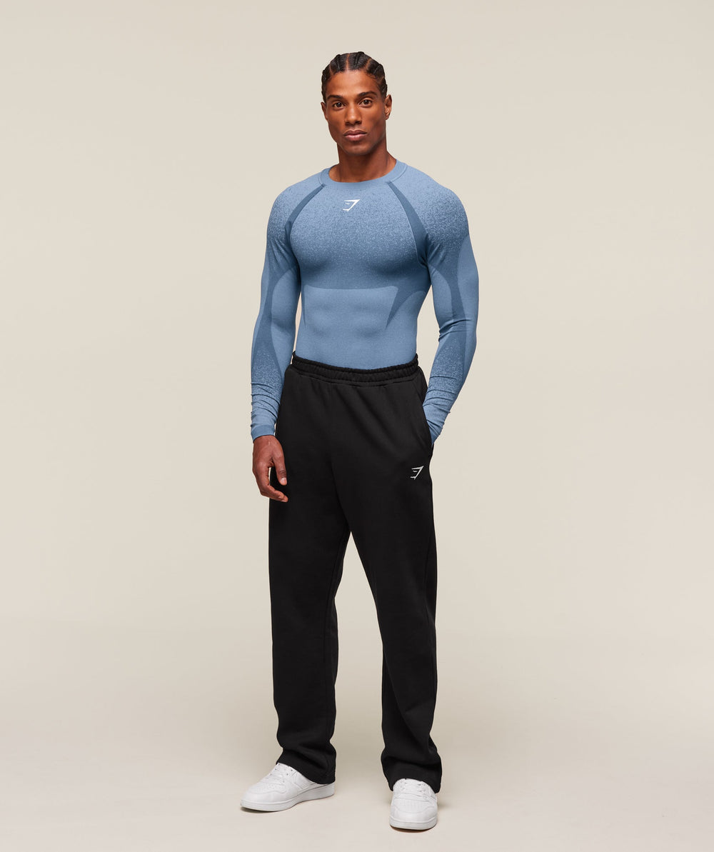 Shadow Seamless Long Sleeve T-Shirt - Faded Blue