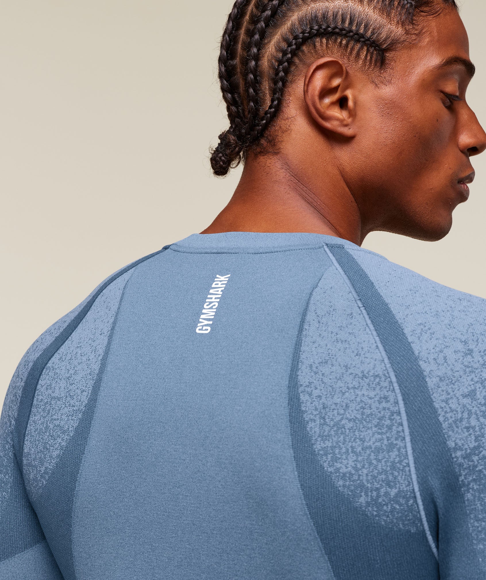 Shadow Seamless Long Sleeve T-Shirt - Faded Blue