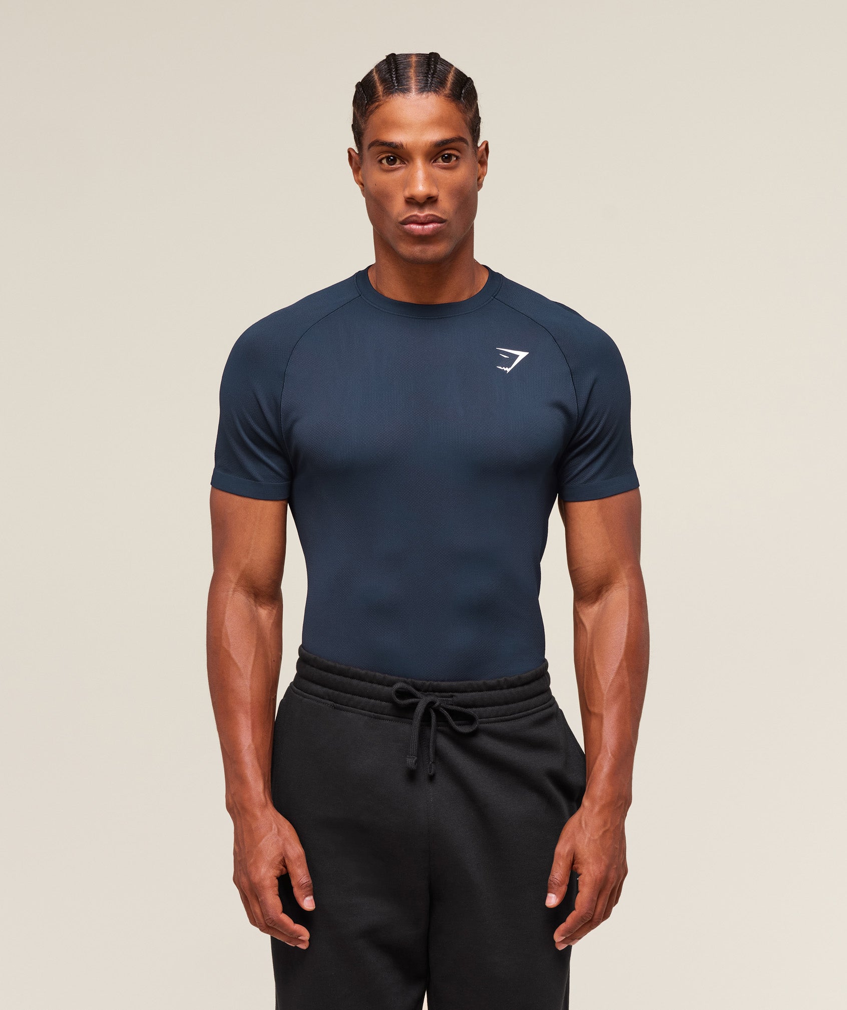 Geo Seamless T-Shirt - Navy/Heavy Blue