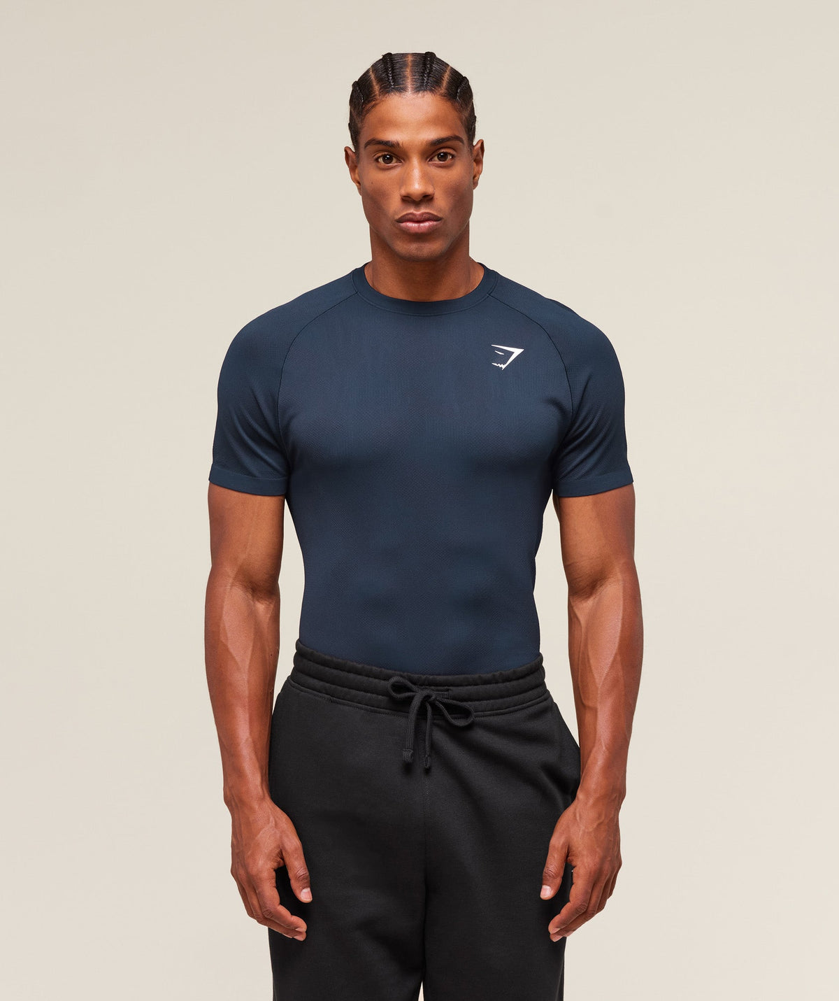 Geo Seamless T-Shirt - Navy/Heavy Blue