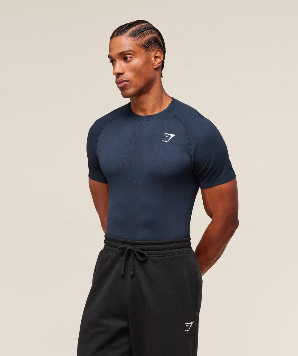 Geo Seamless T-Shirt - Navy/Heavy Blue