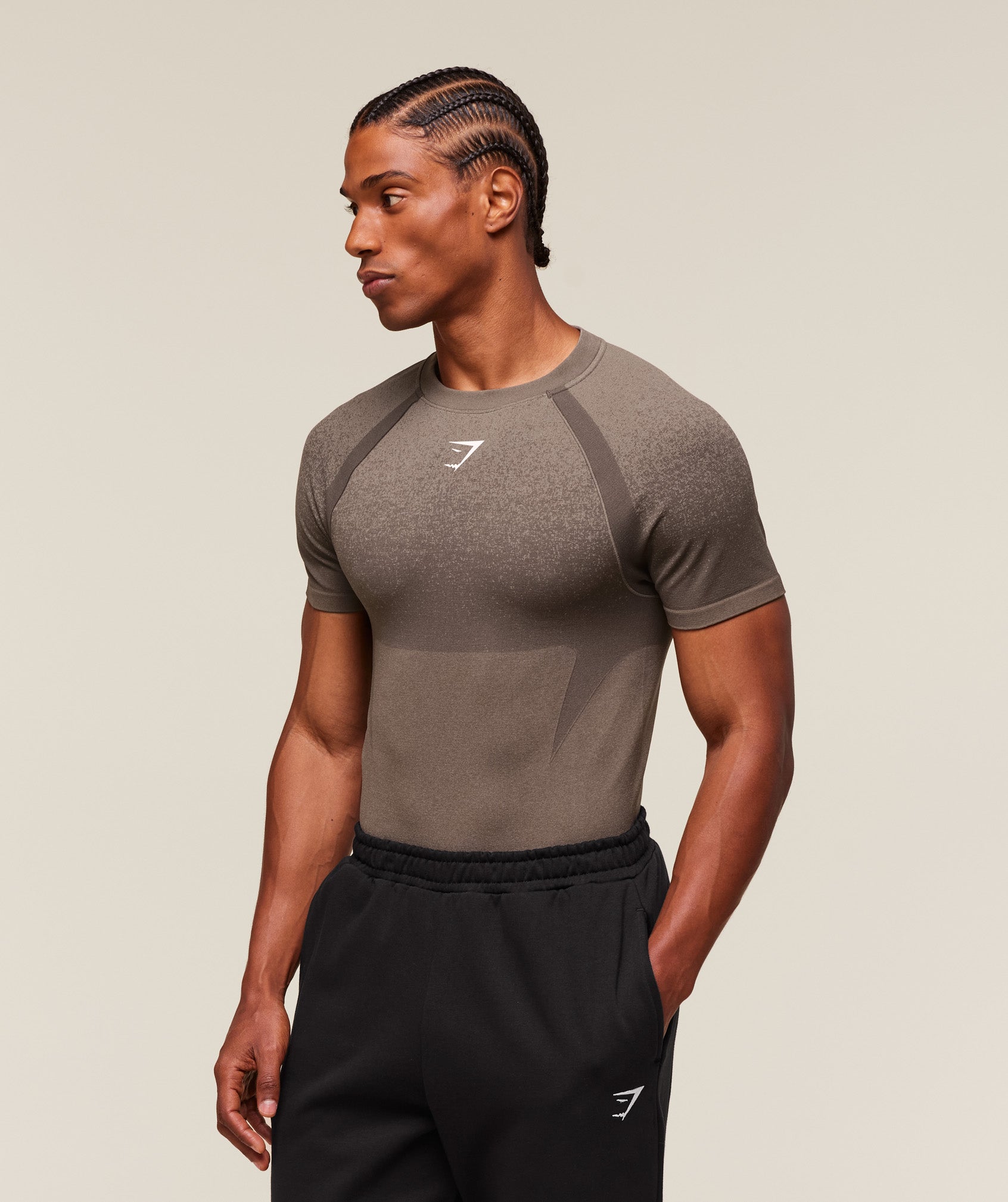 Shadow Seamless T Shirt - Camo Brown
