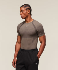 Shadow Seamless T Shirt - Camo Brown