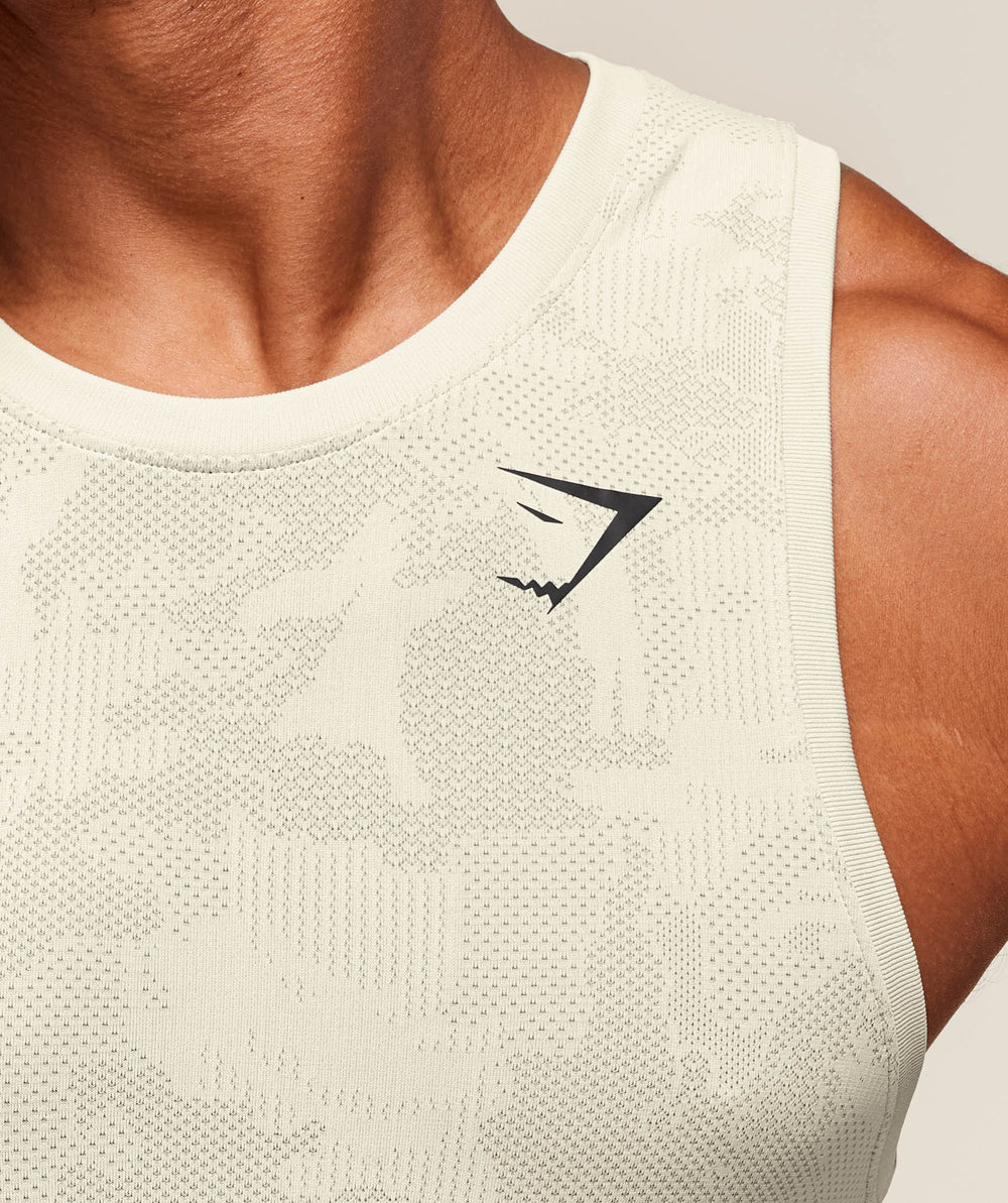 Geo Seamless Tank - Pebble Grey/Cement Brown