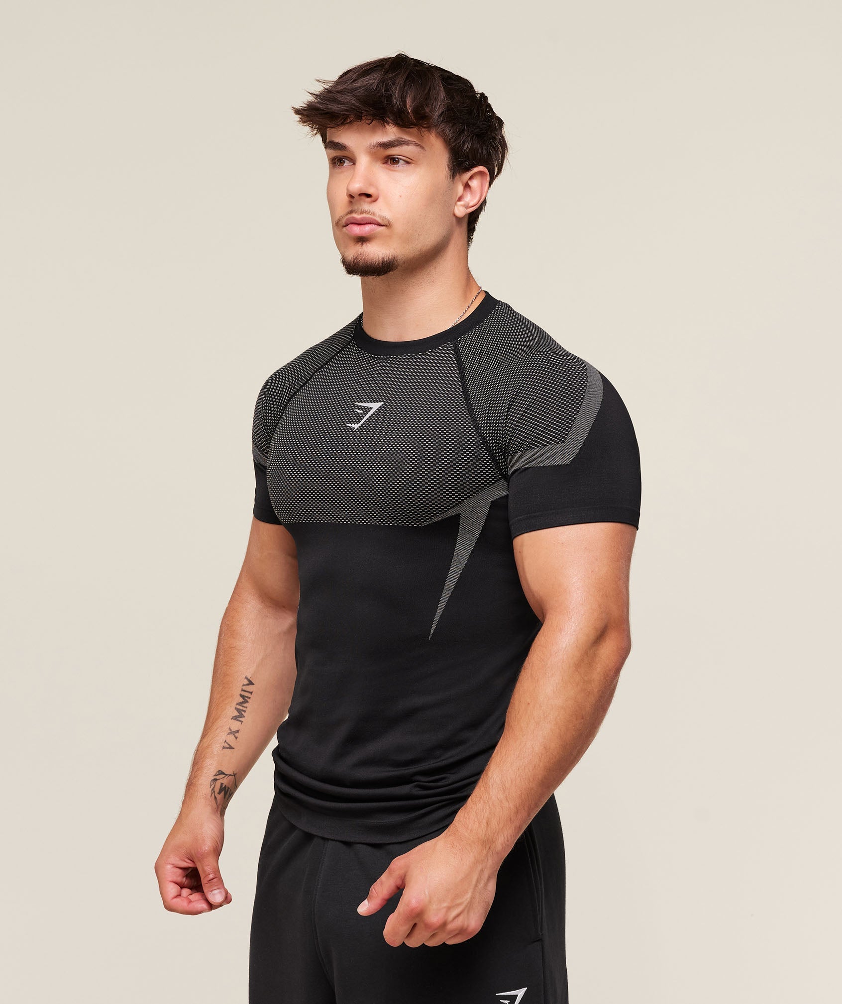 Onyx 5.0 Seamless T-Shirt - Black/Light Grey