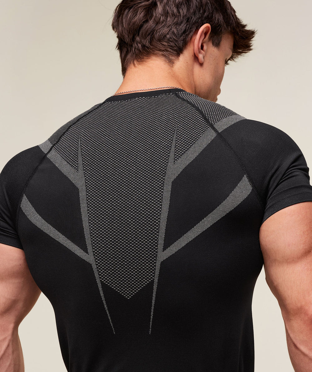 Onyx 5.0 Seamless T-Shirt - Black/Light Grey