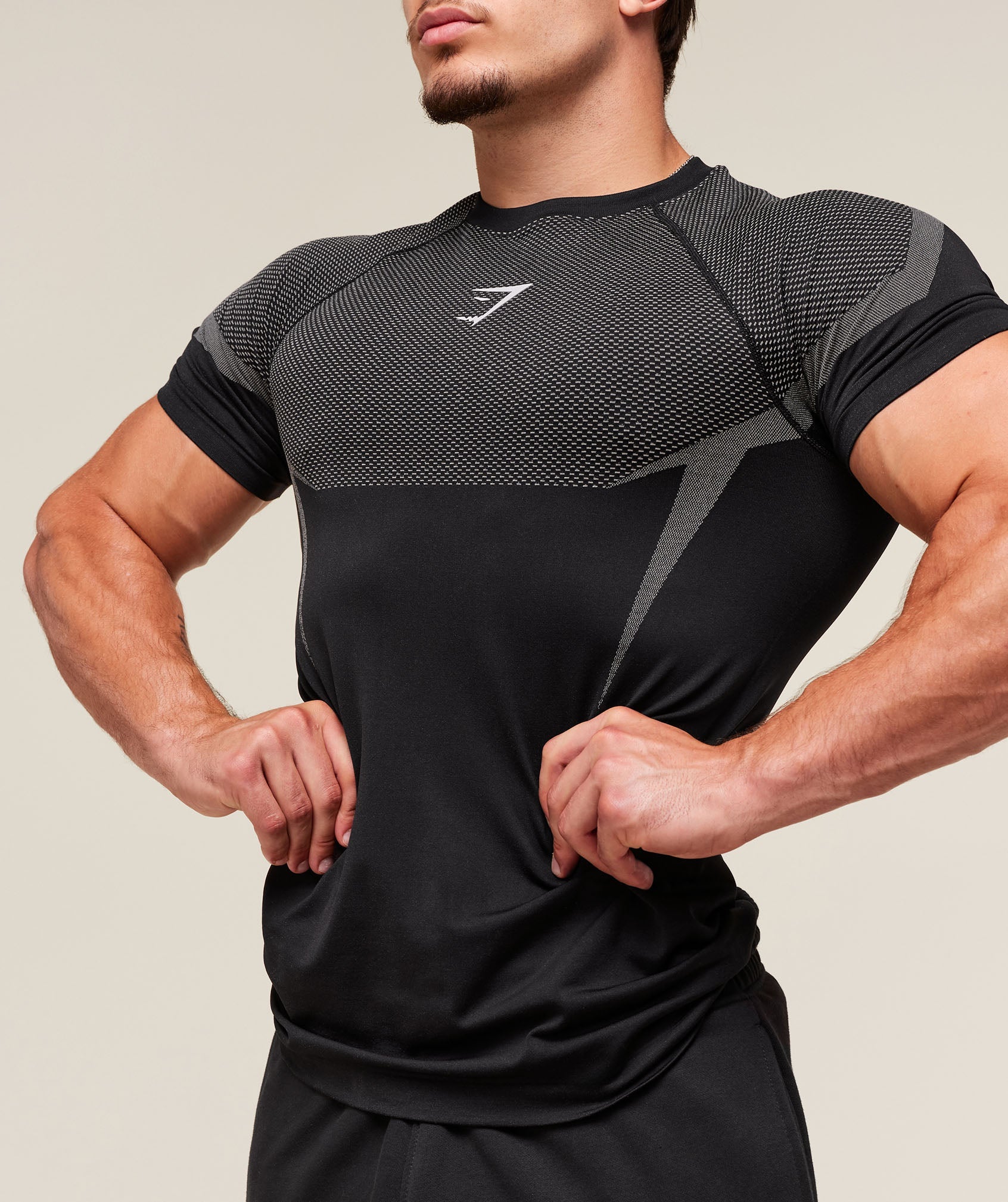Onyx 5.0 Seamless T-Shirt - Black/Light Grey