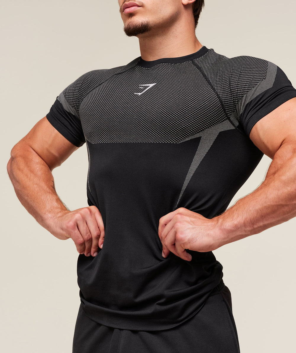 Onyx 5.0 Seamless T-Shirt - Black/Light Grey