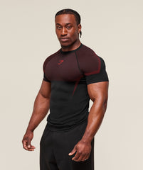 Onyx 5.0 Seamless T-Shirt - Black/Carmine Red