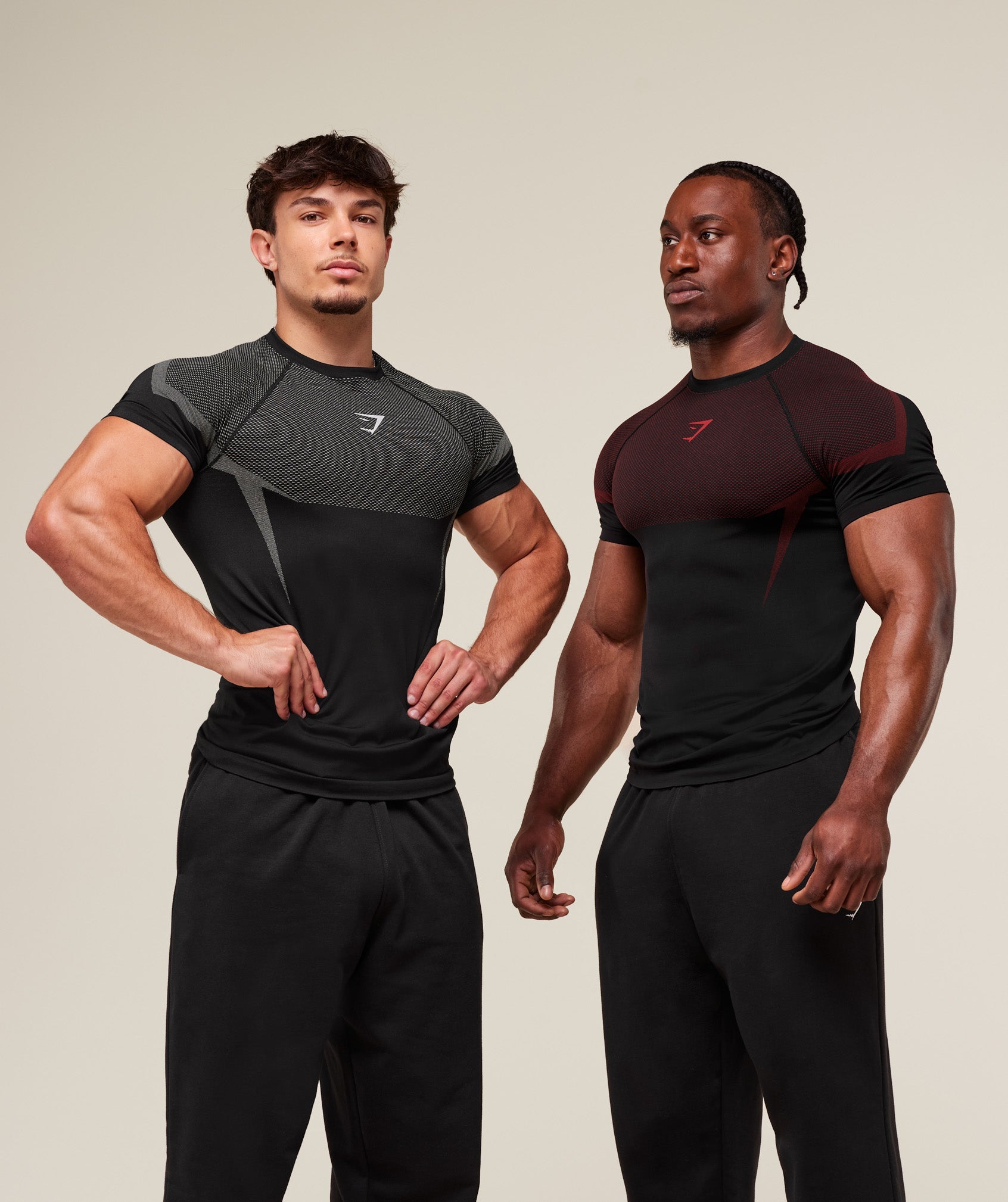 Onyx 5.0 Seamless T-Shirt - Black/Carmine Red
