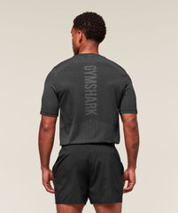 Lightweight Seamless T-Shirt - Black/Silhouette Grey