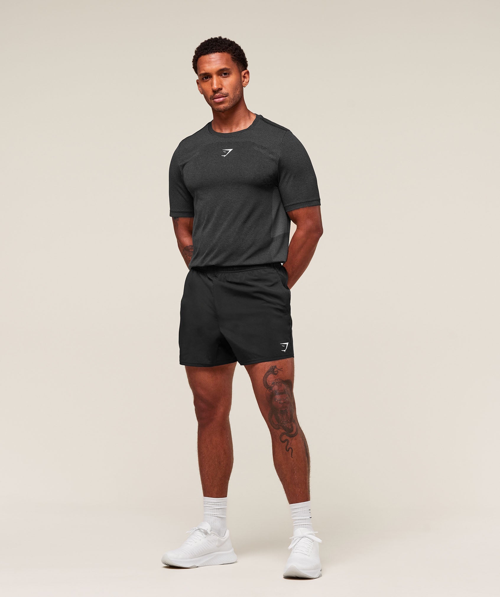 Lightweight Seamless T-Shirt - Black/Silhouette Grey
