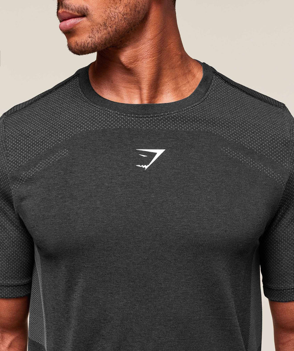 Lightweight Seamless T-Shirt - Black/Silhouette Grey