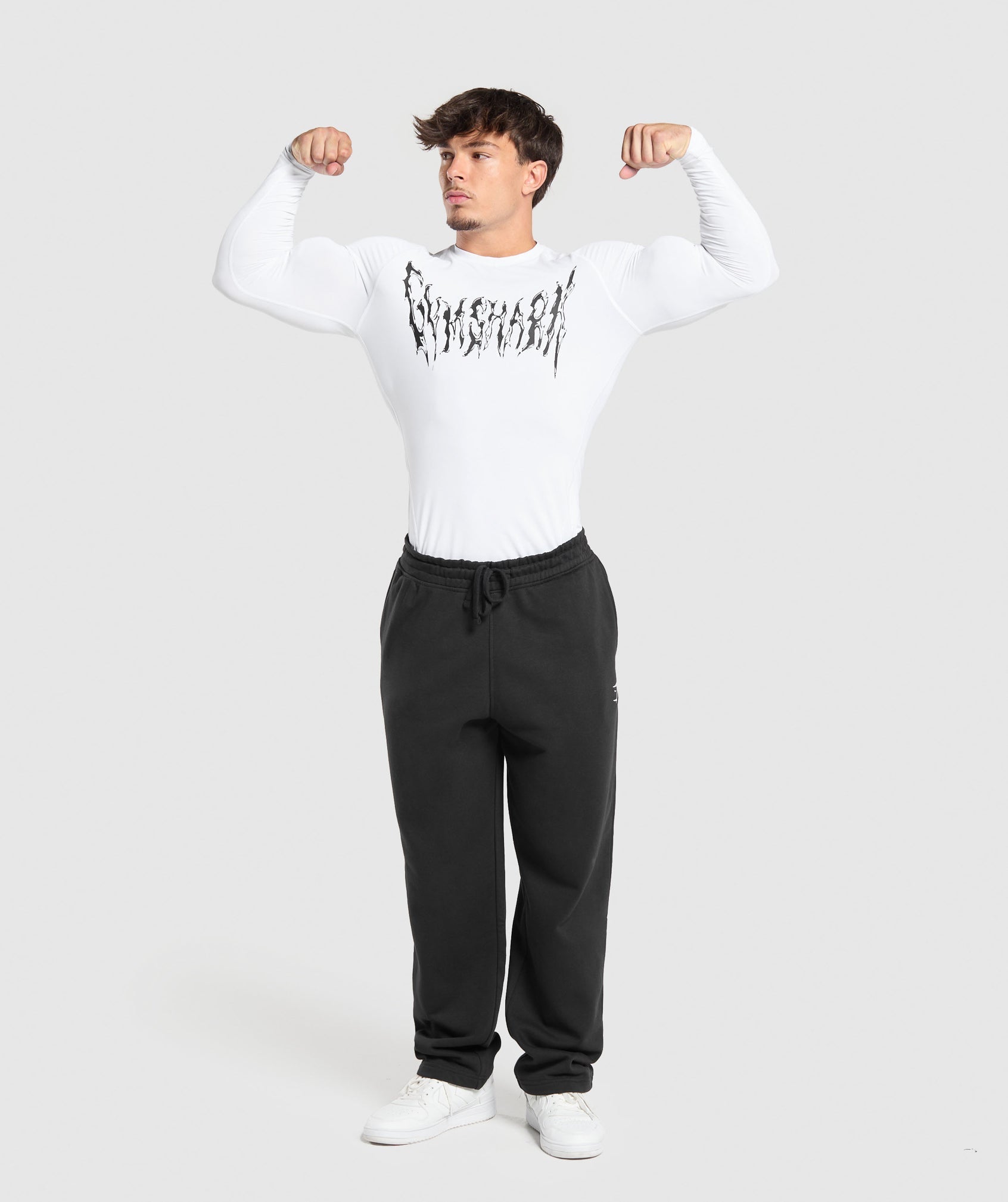 Graphic Baselayer Long Sleeve T-Shirt - White