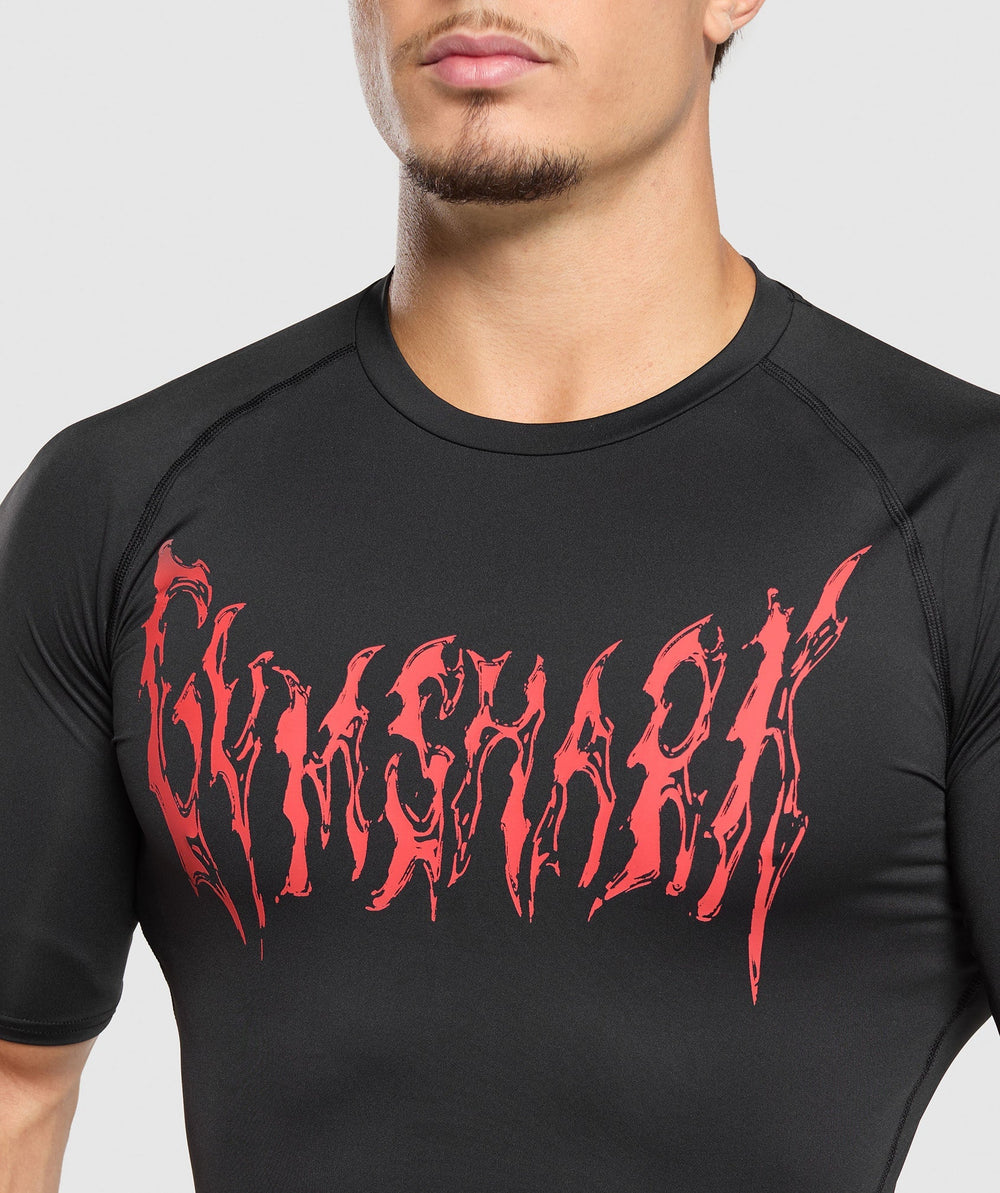 Graphic Baselayer T-Shirt - Black
