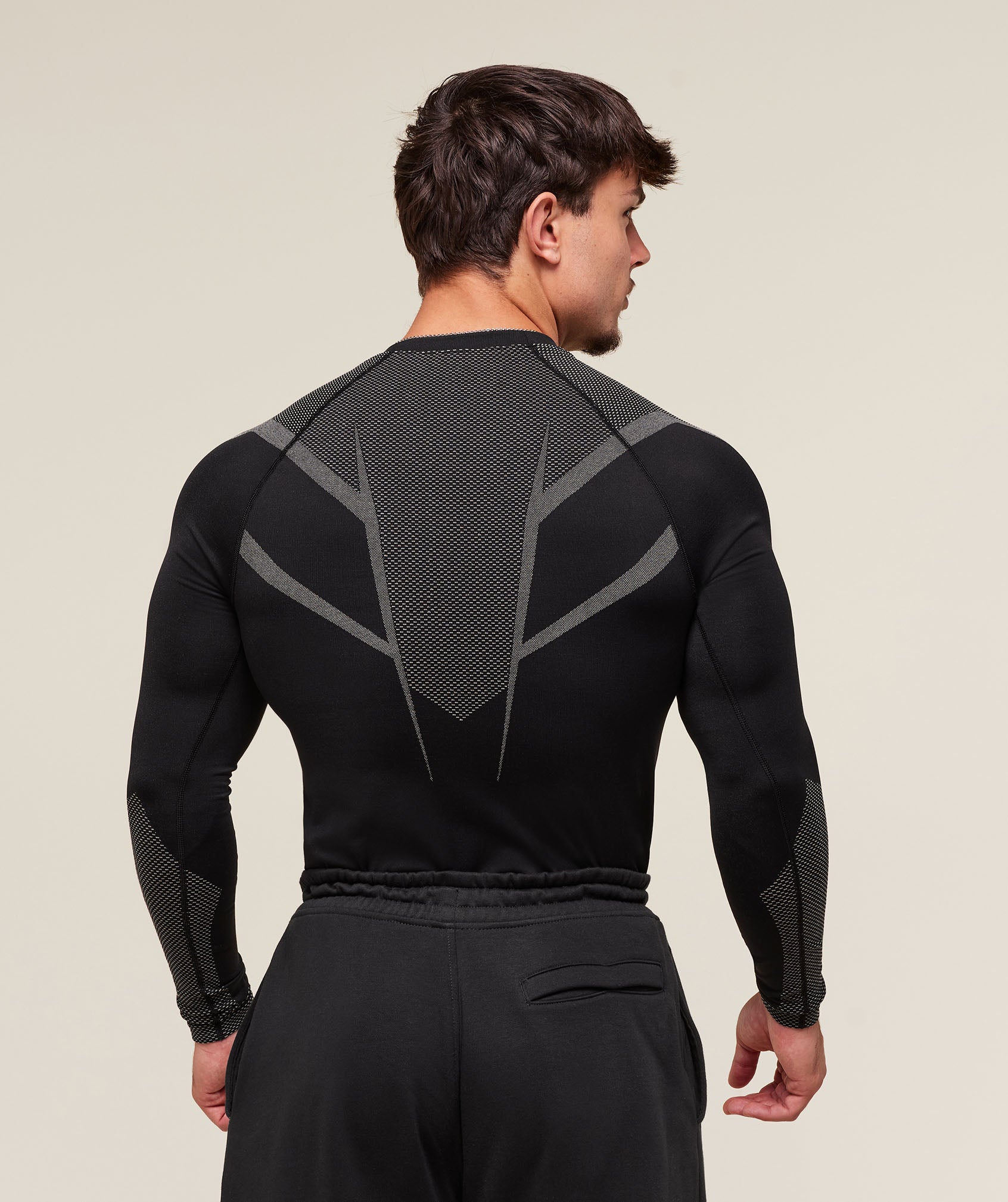 Onyx 5.0 Seamless Long Sleeve T-Shirt - Black/Light Grey