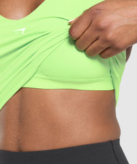 Halter Neck Cami with Shelf - Energy Gelato Green