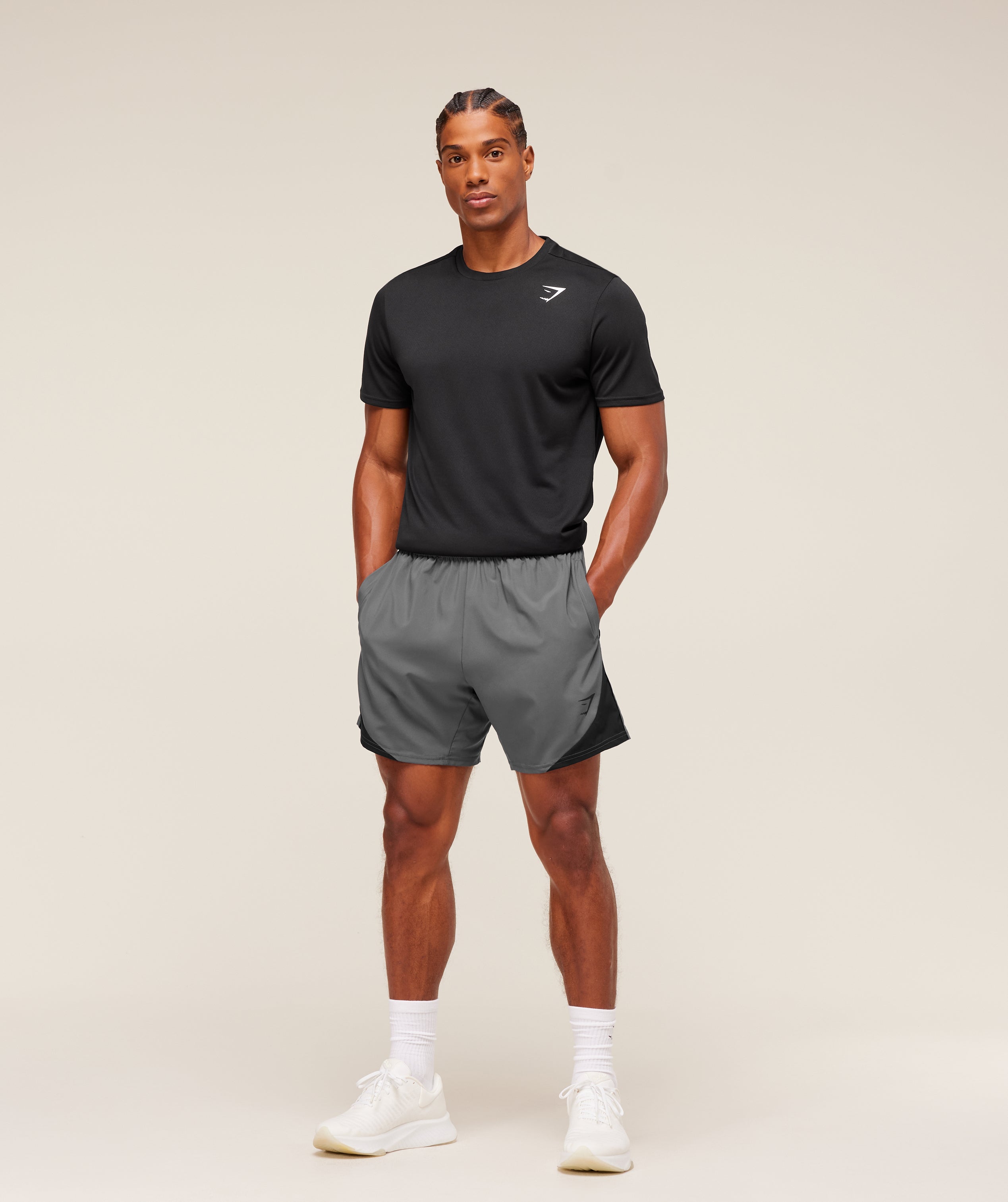 Arrival Block 6" Shorts - Dark Grey