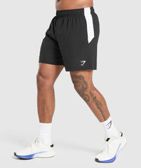 Sport Panel 7" Shorts - Black/White