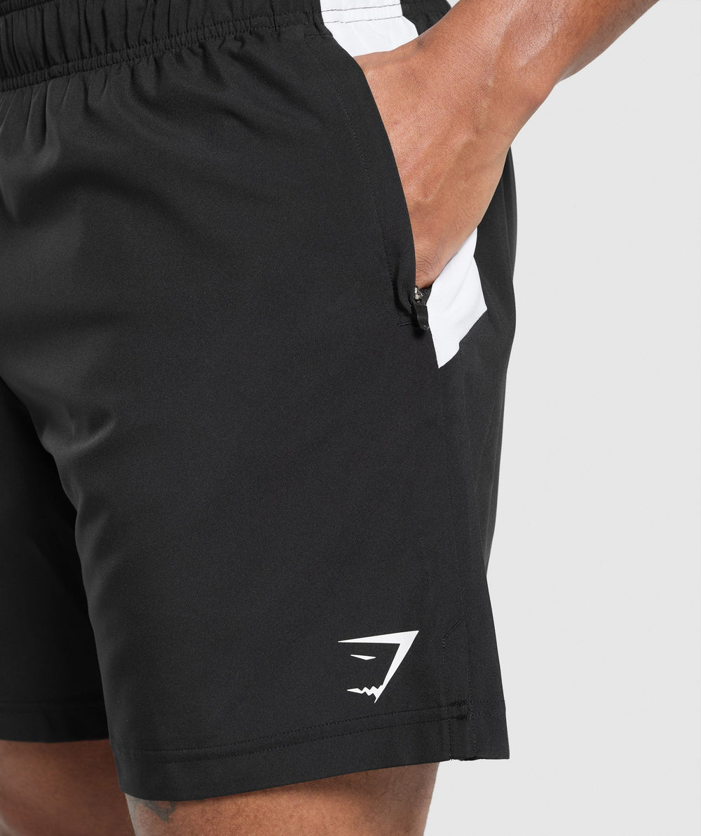 Sport Panel 7" Shorts - Black/White