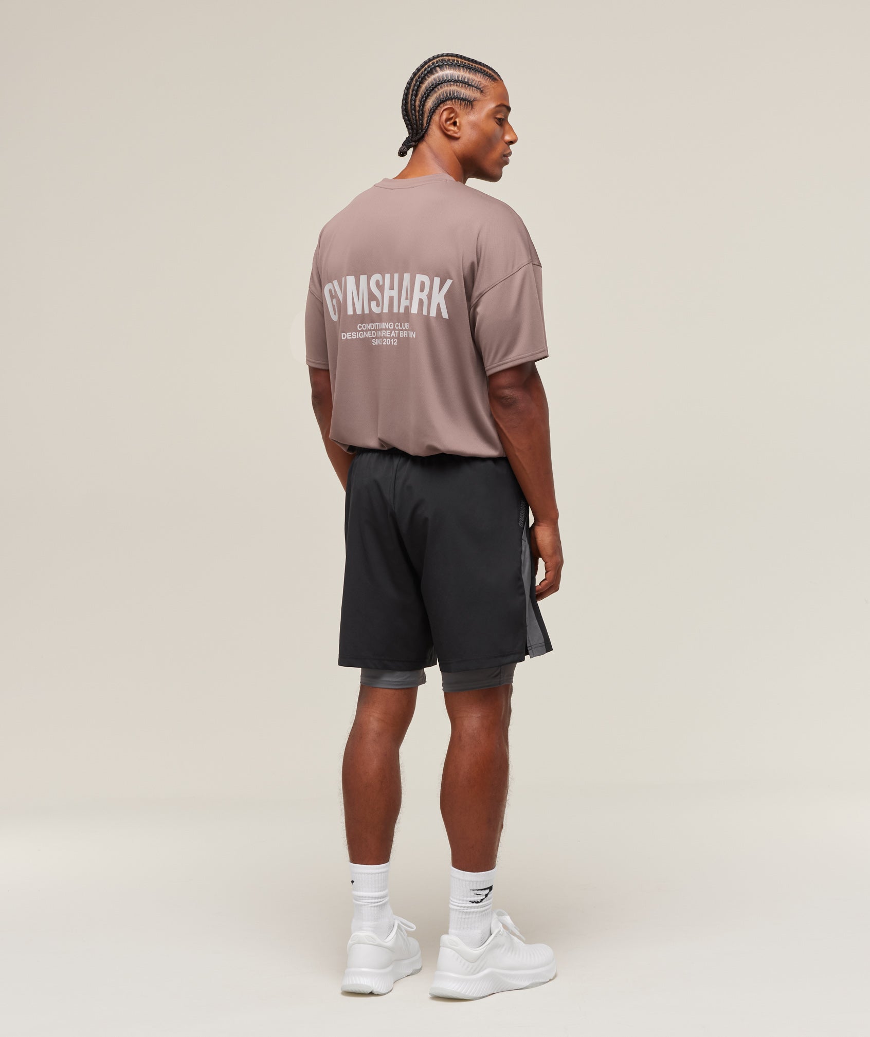 Sport 7" 2 in 1 Shorts - Black/Dark Grey