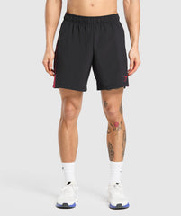 Sport  7" Shorts - Black/Conditioning Red