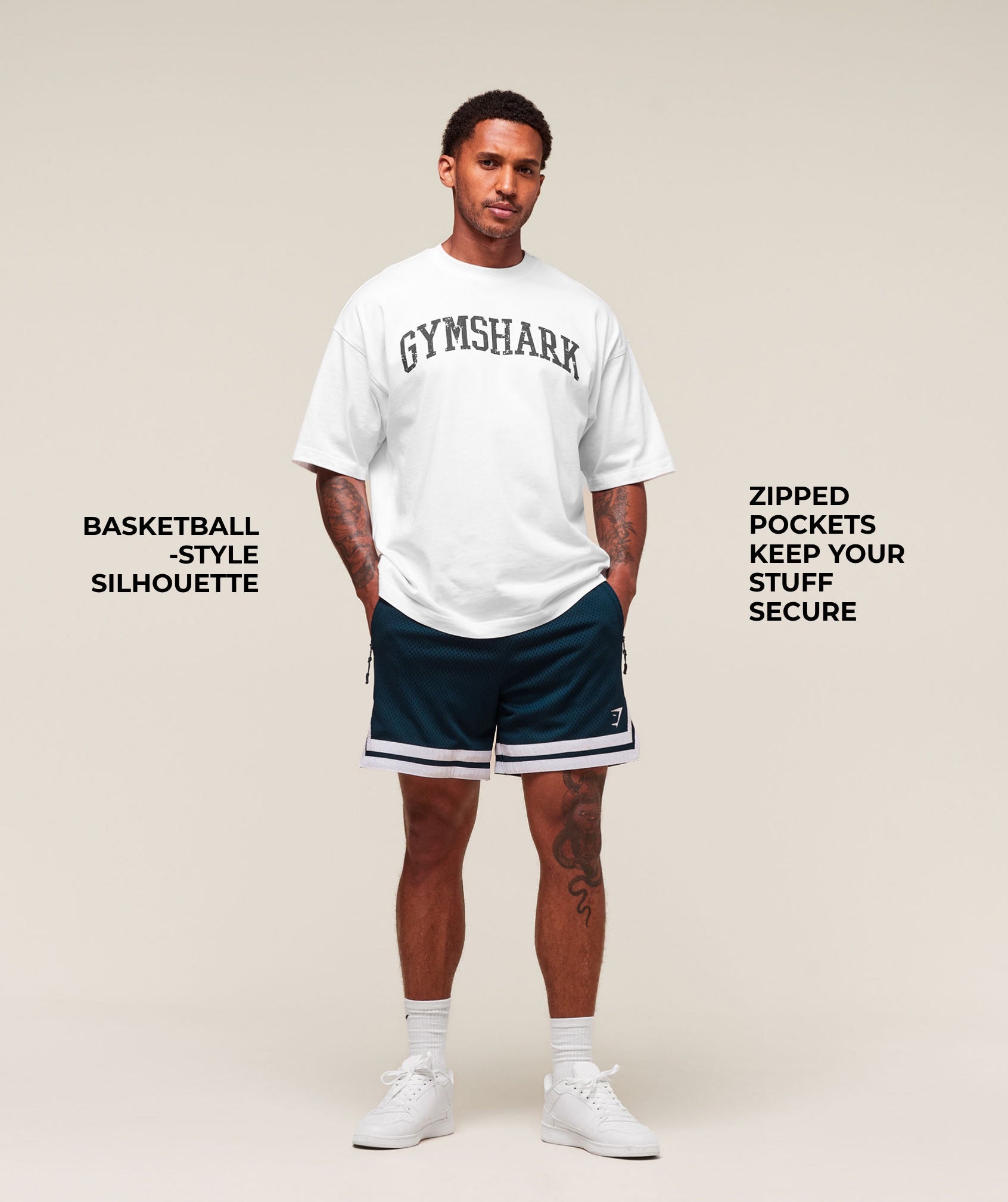 Varsity Mesh Shorts - Navy