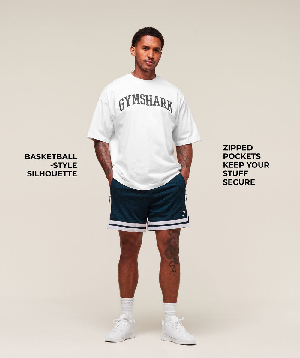 Varsity Mesh Shorts - Navy