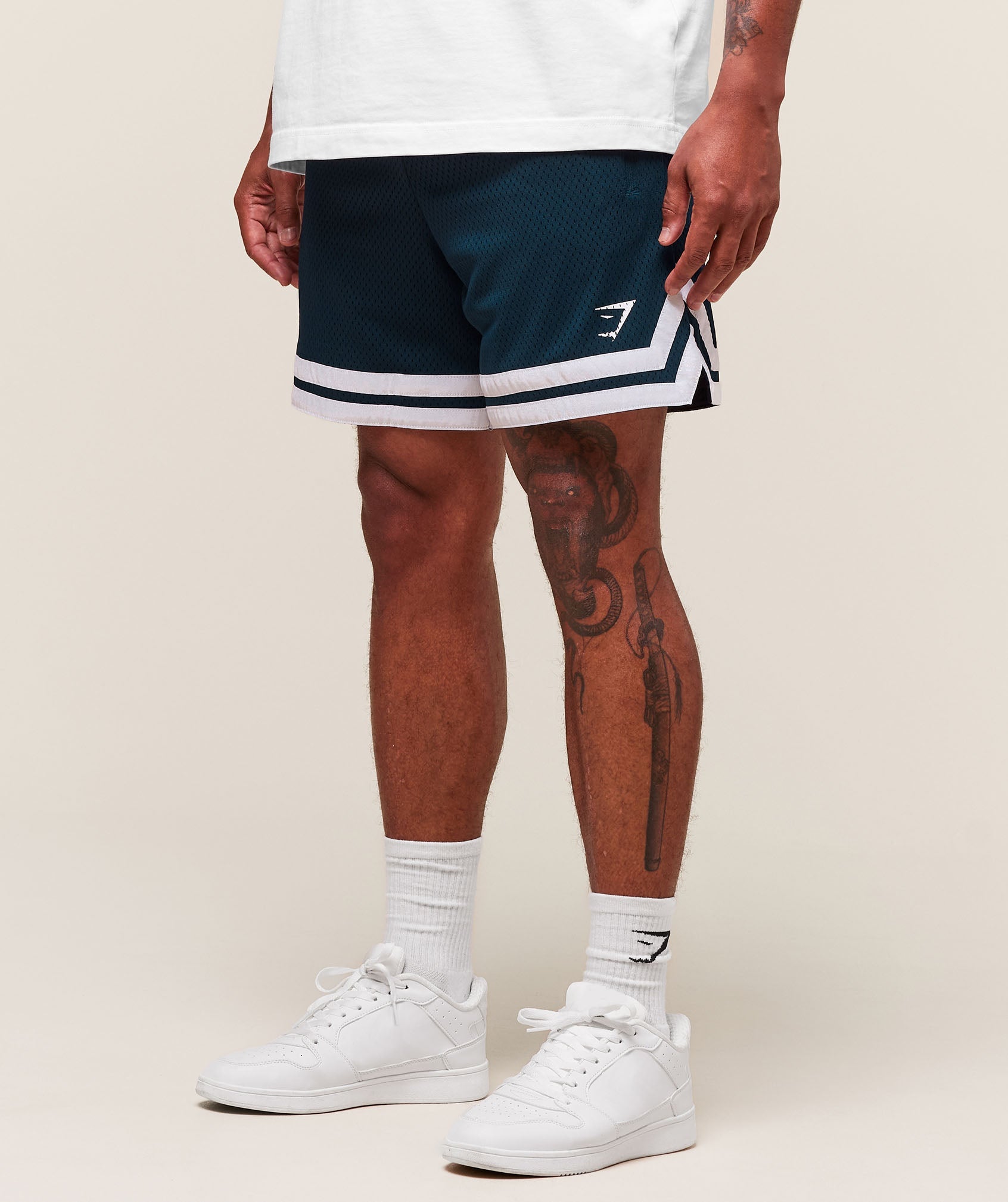 Varsity Mesh Shorts - Navy