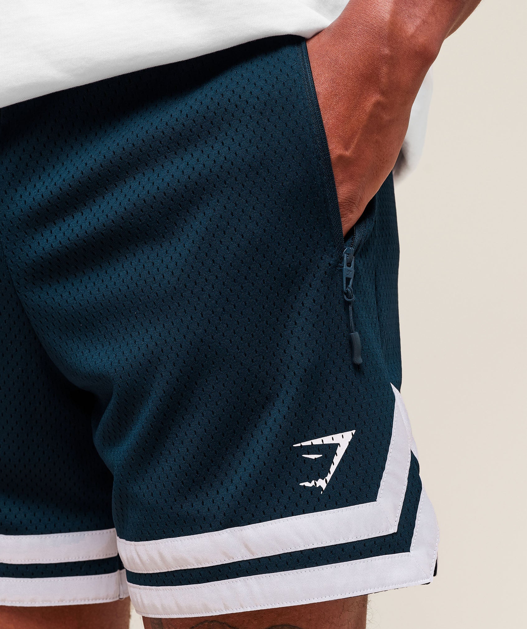 Varsity Mesh Shorts - Navy