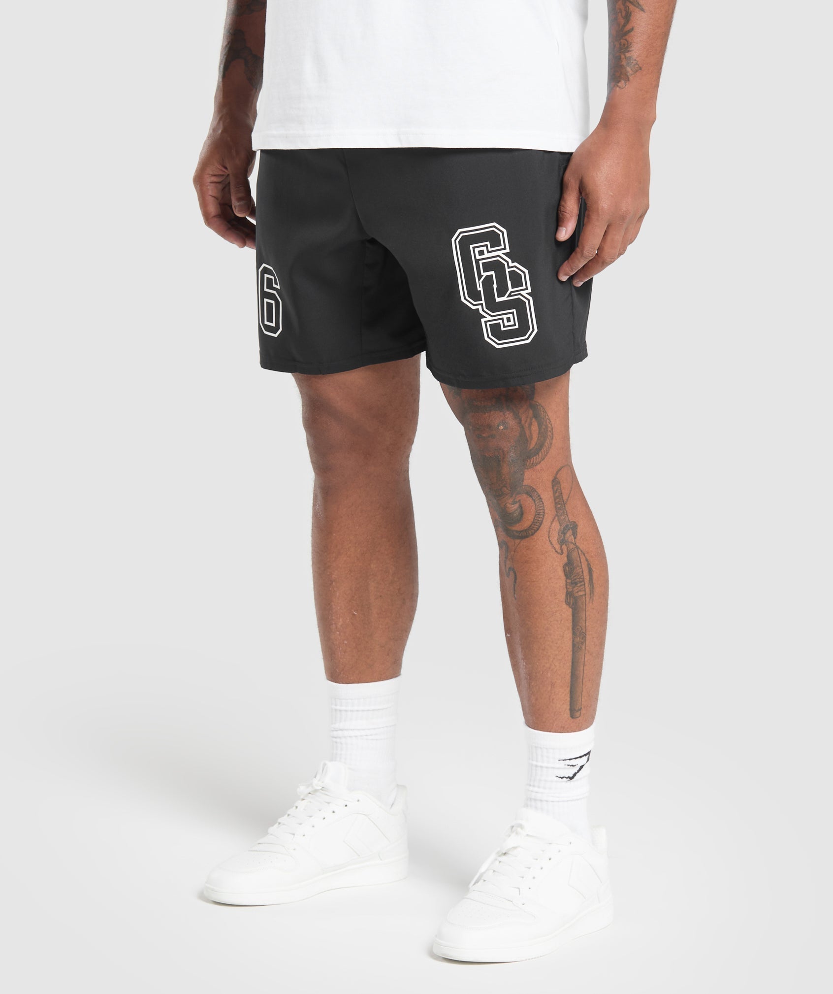 Collegiate Graphic Shorts - Black