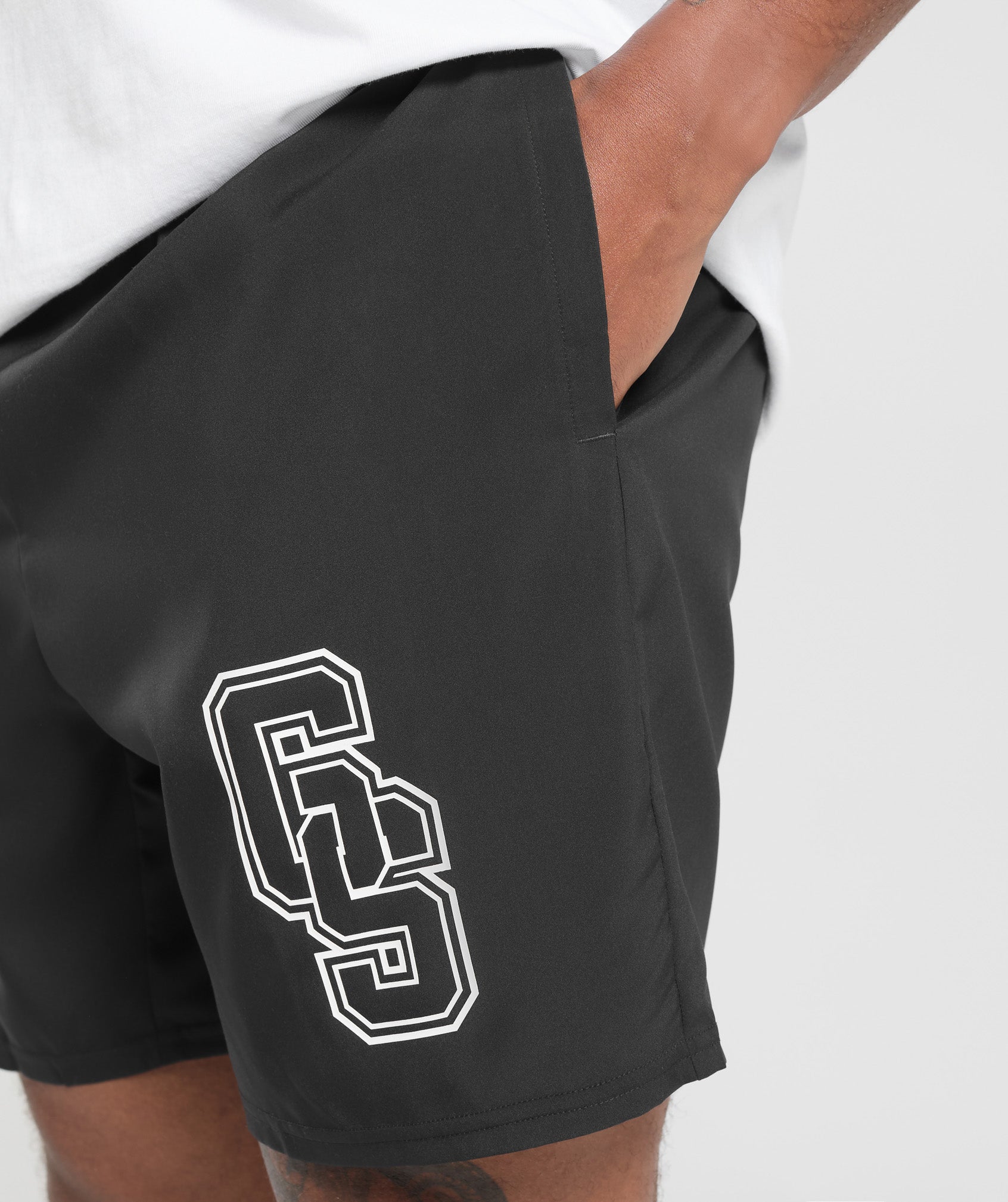 Collegiate Graphic Shorts - Black