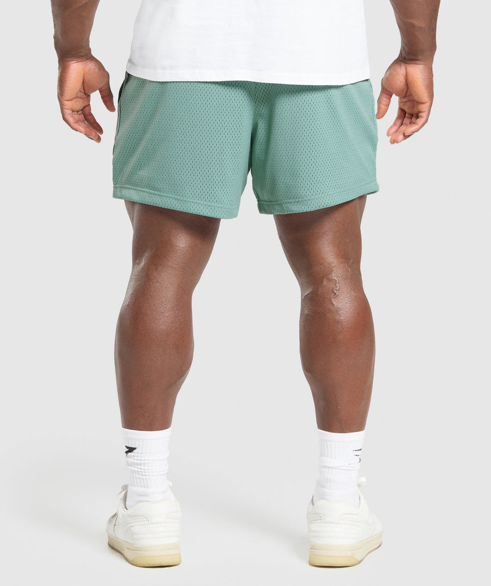 Lifting Mesh 5" Shorts - Celeste Blue