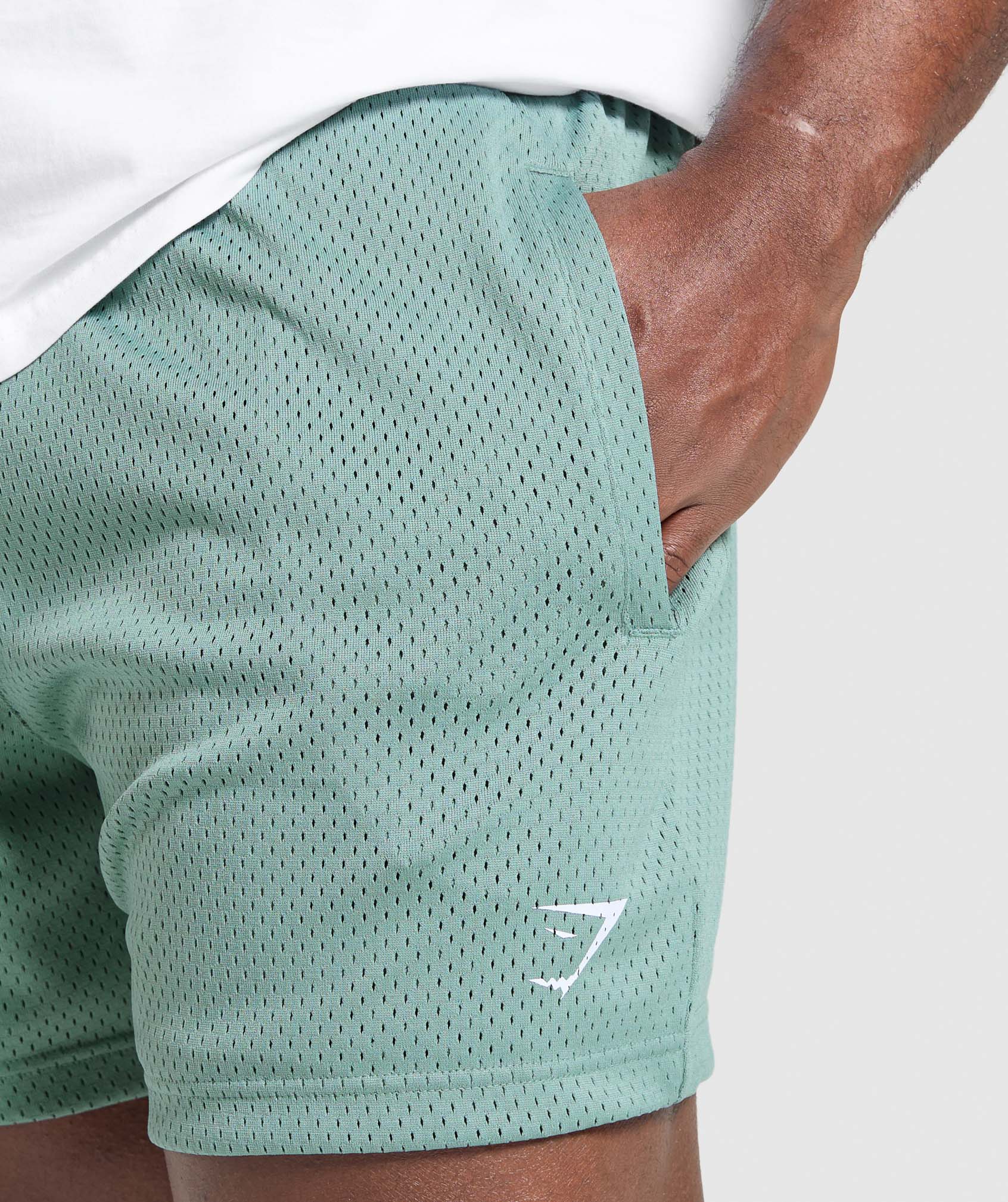 Lifting Mesh 5" Shorts - Celeste Blue