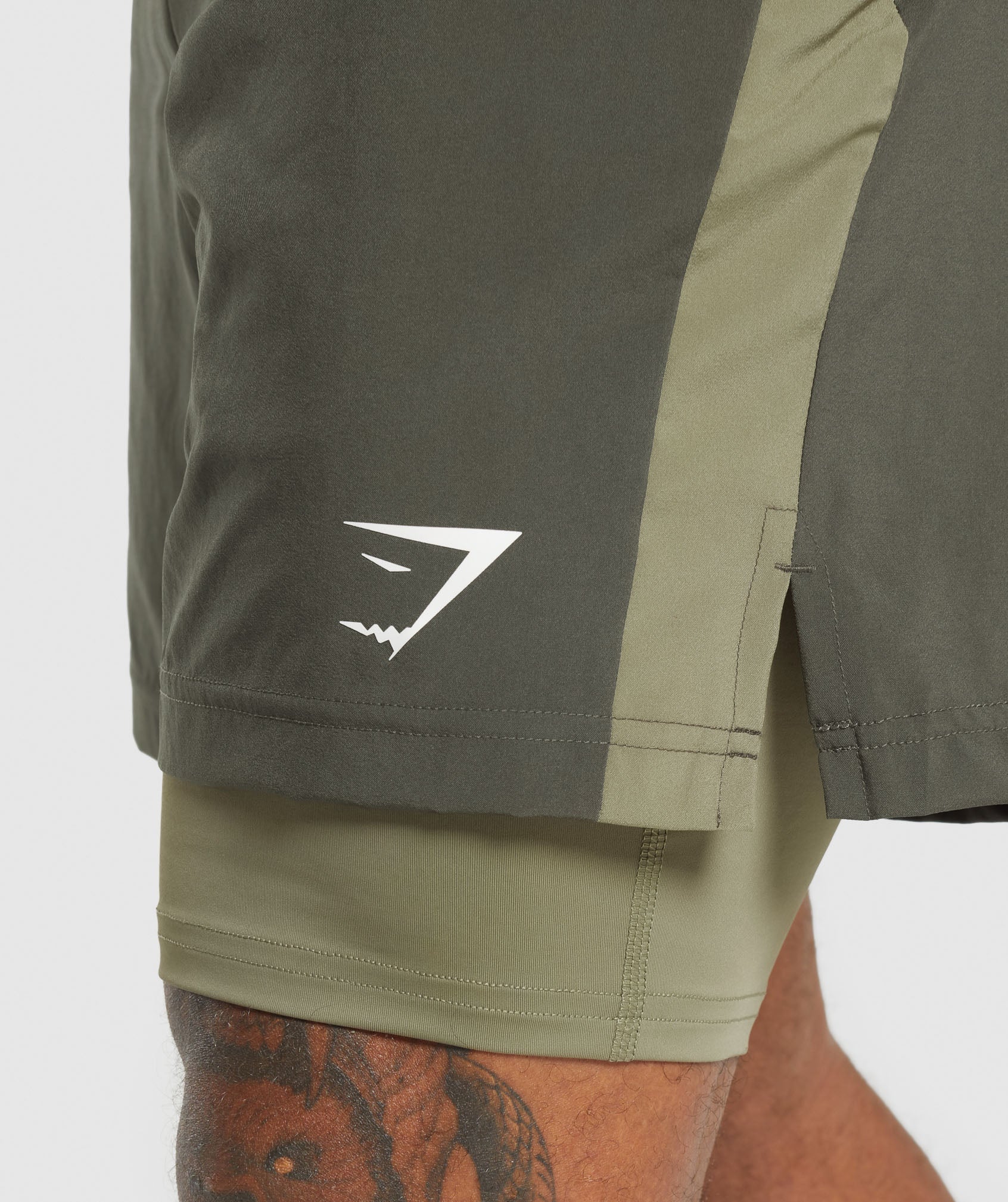 Sport 7" 2 in 1 Shorts - Strength Green/Utility Green