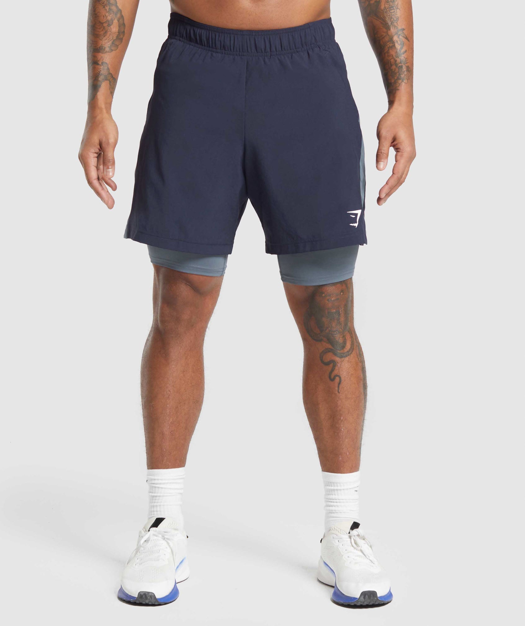 Sport 7" 2 in 1 Shorts - Heavy Blue/Iron Blue