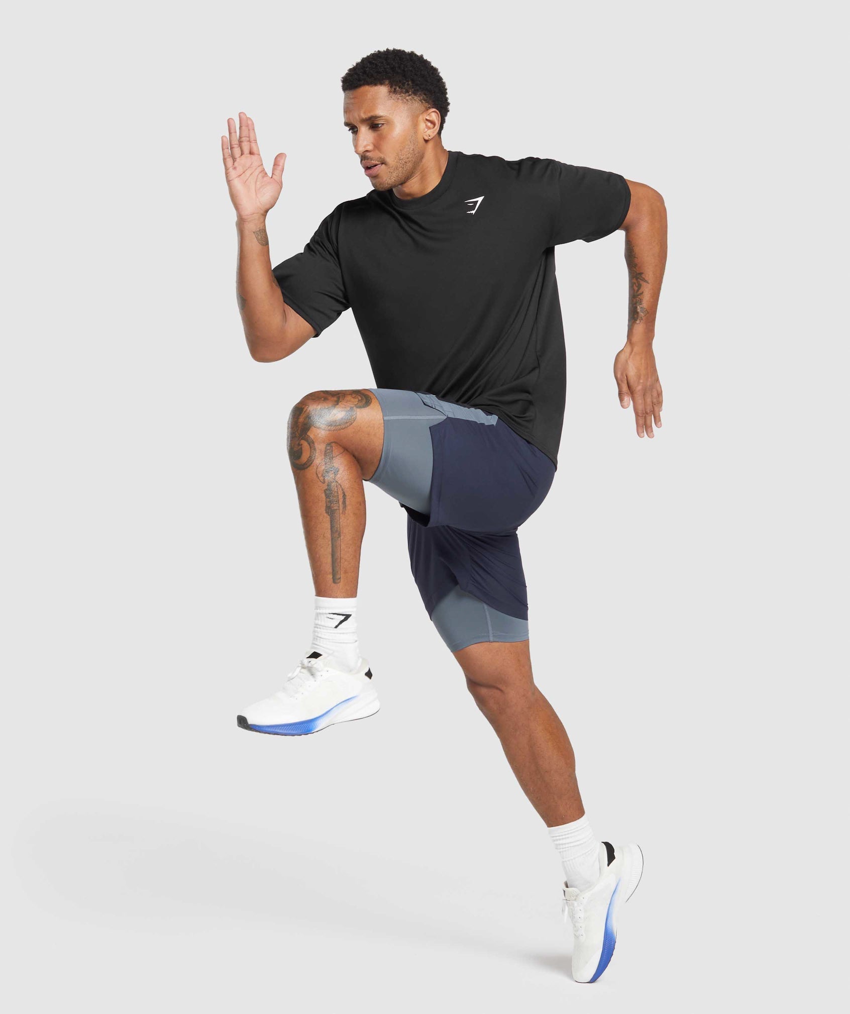 Sport 7" 2 in 1 Shorts - Heavy Blue/Iron Blue