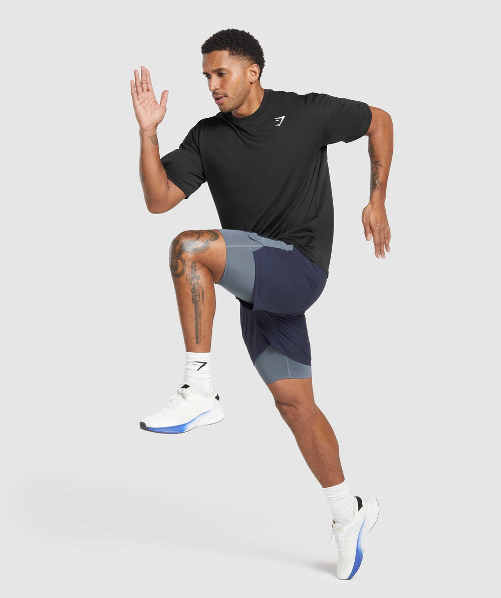 Sport 7" 2 in 1 Shorts - Heavy Blue/Iron Blue