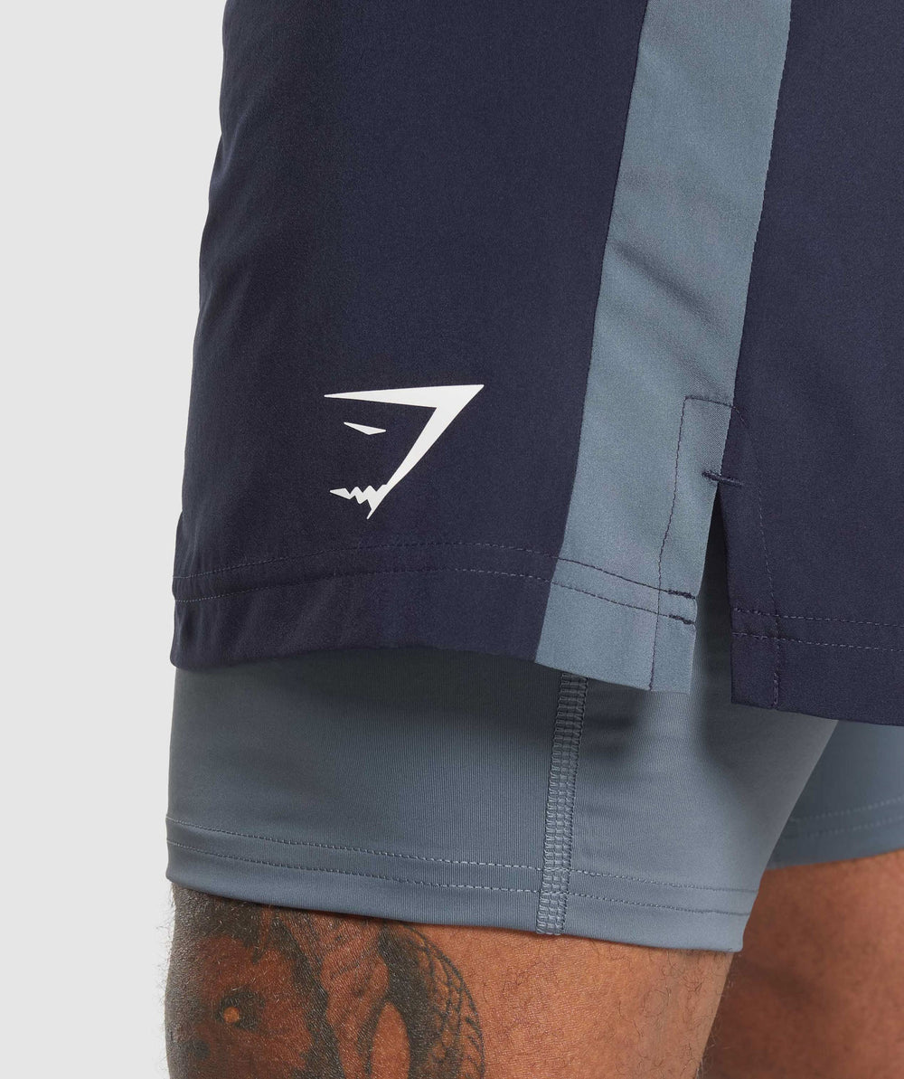 Sport 7" 2 in 1 Shorts - Heavy Blue/Iron Blue