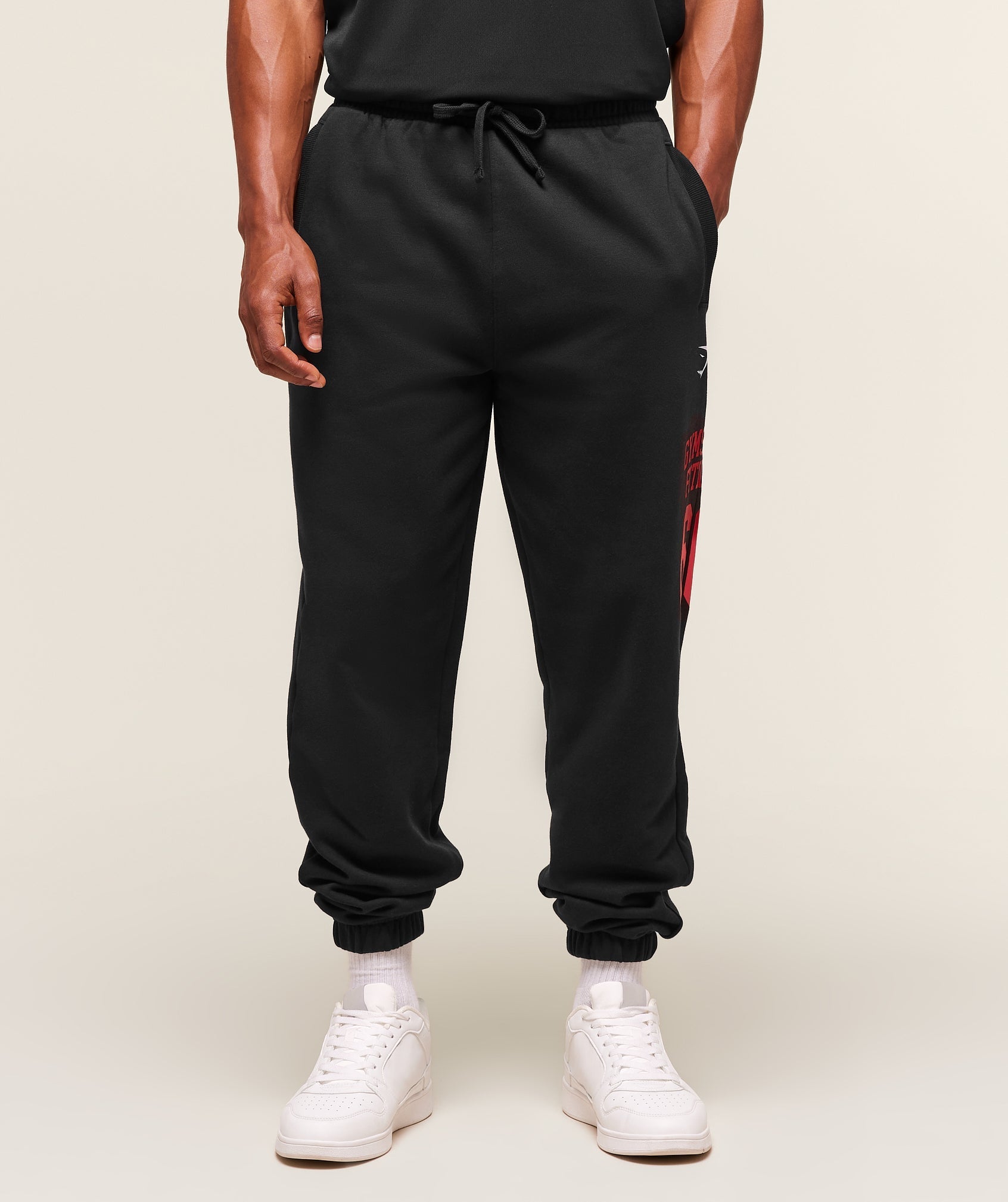 Varsity Oversized Joggers - Black