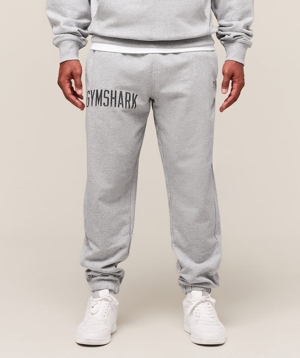 Worn Graphic Jogger - Light Grey Core Marl